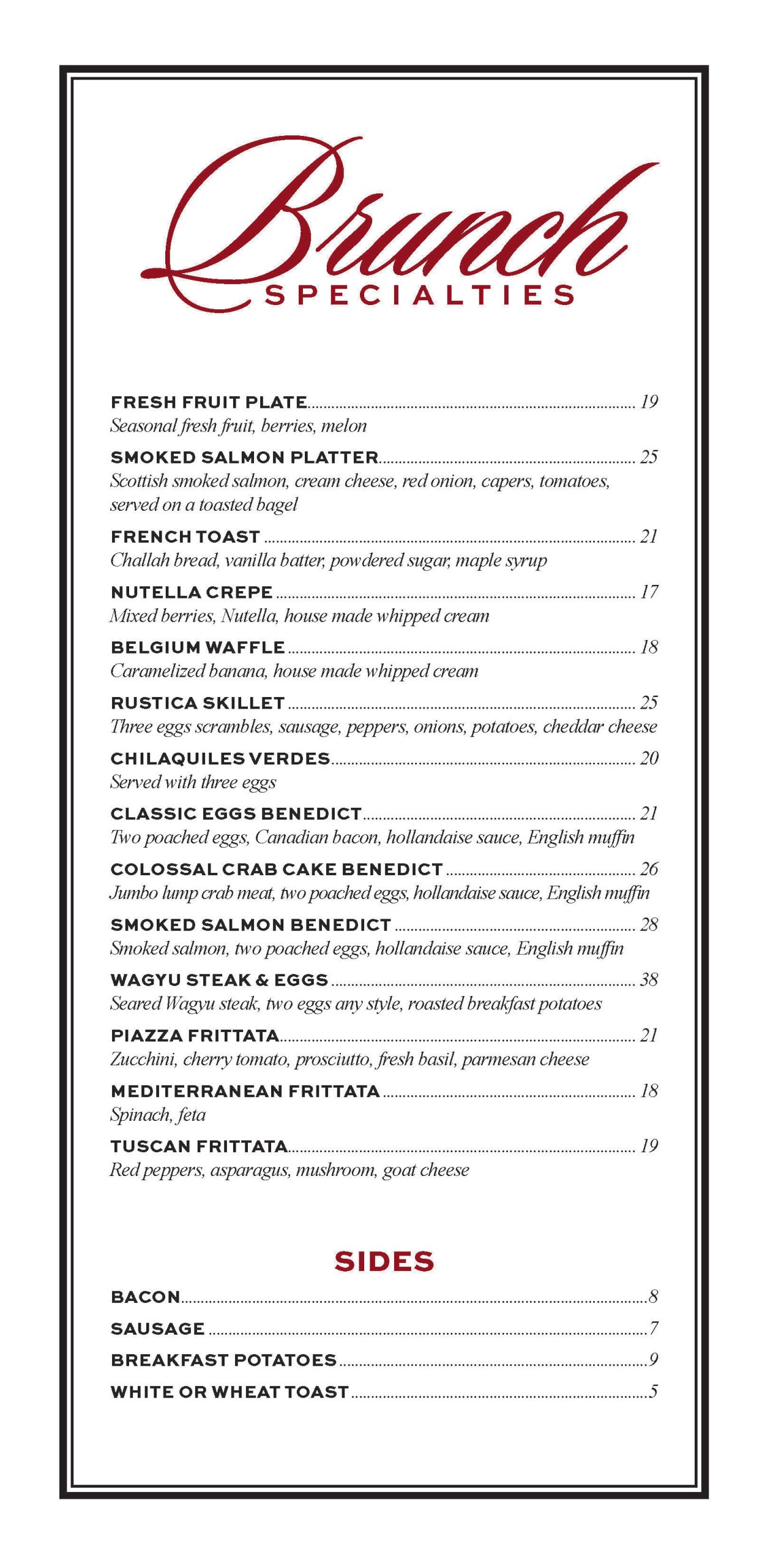 Carmines Rush brunch 6 9 26
